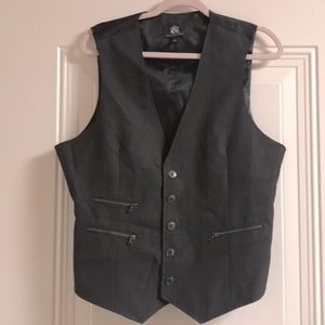 Men’s Rock & Republic Grey & Black Dress Vest